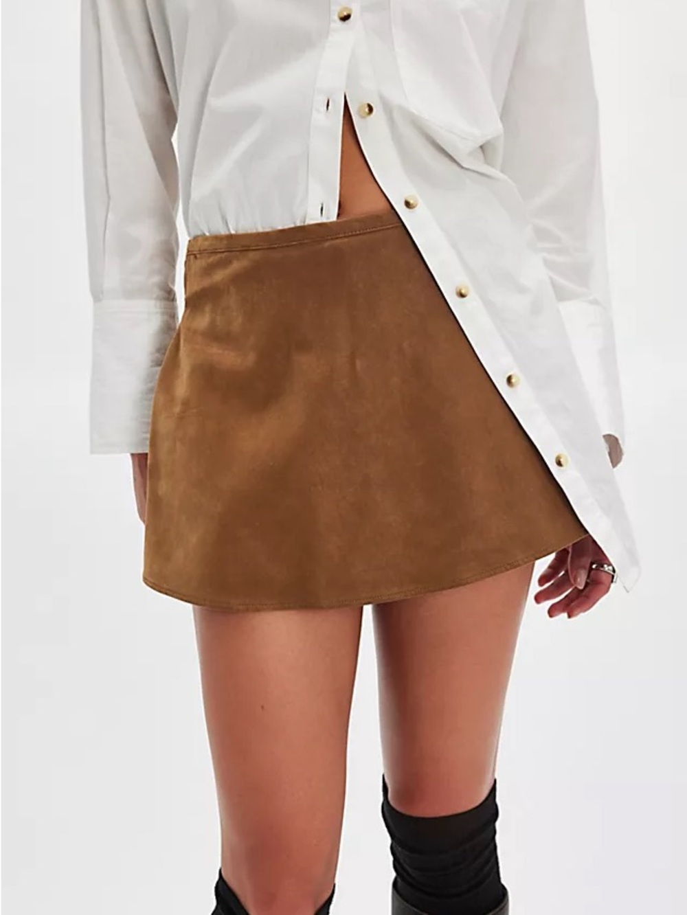 Free People We The Free “Paradise Found” Vegan Suede Skort - Size Large